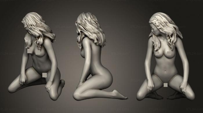 Статуэтки девушки (Ты Пин, STKGL_1717) 3D модель для ЧПУ станка